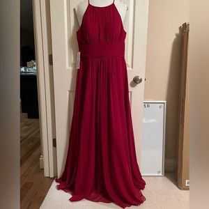Burgundy long formal dress